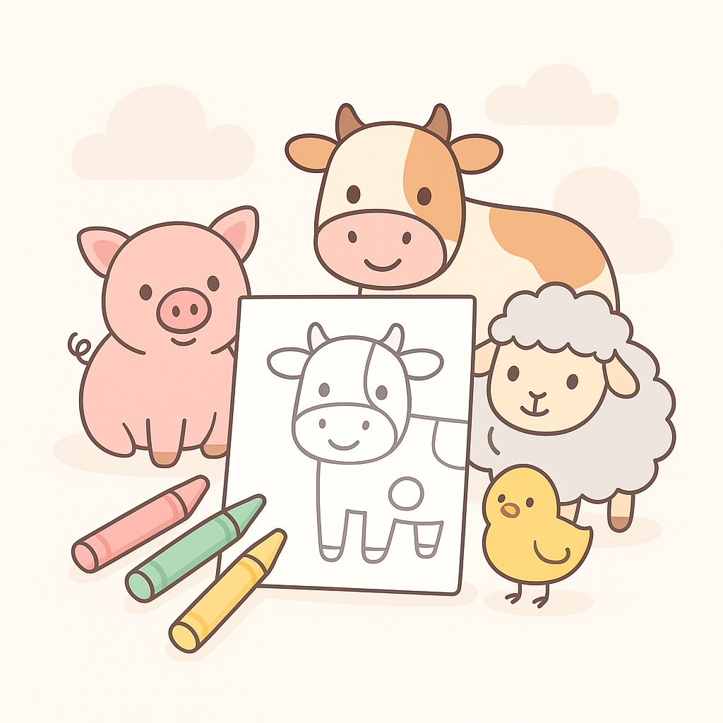 Farm Animal Coloring Pages cover image