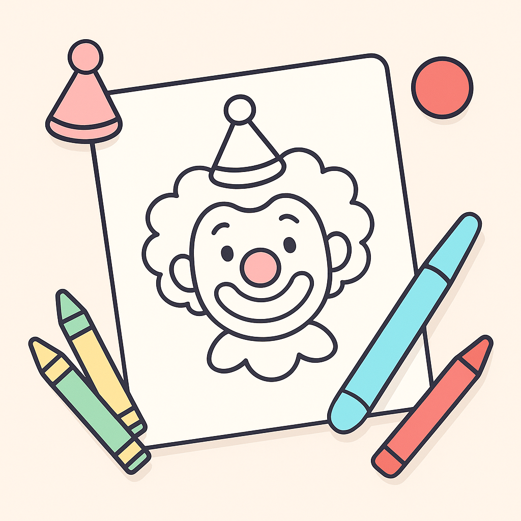 Clown Coloring Pages cover image