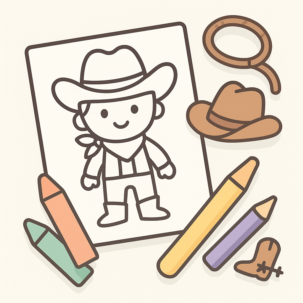 Cowboy Coloring Pages cover image