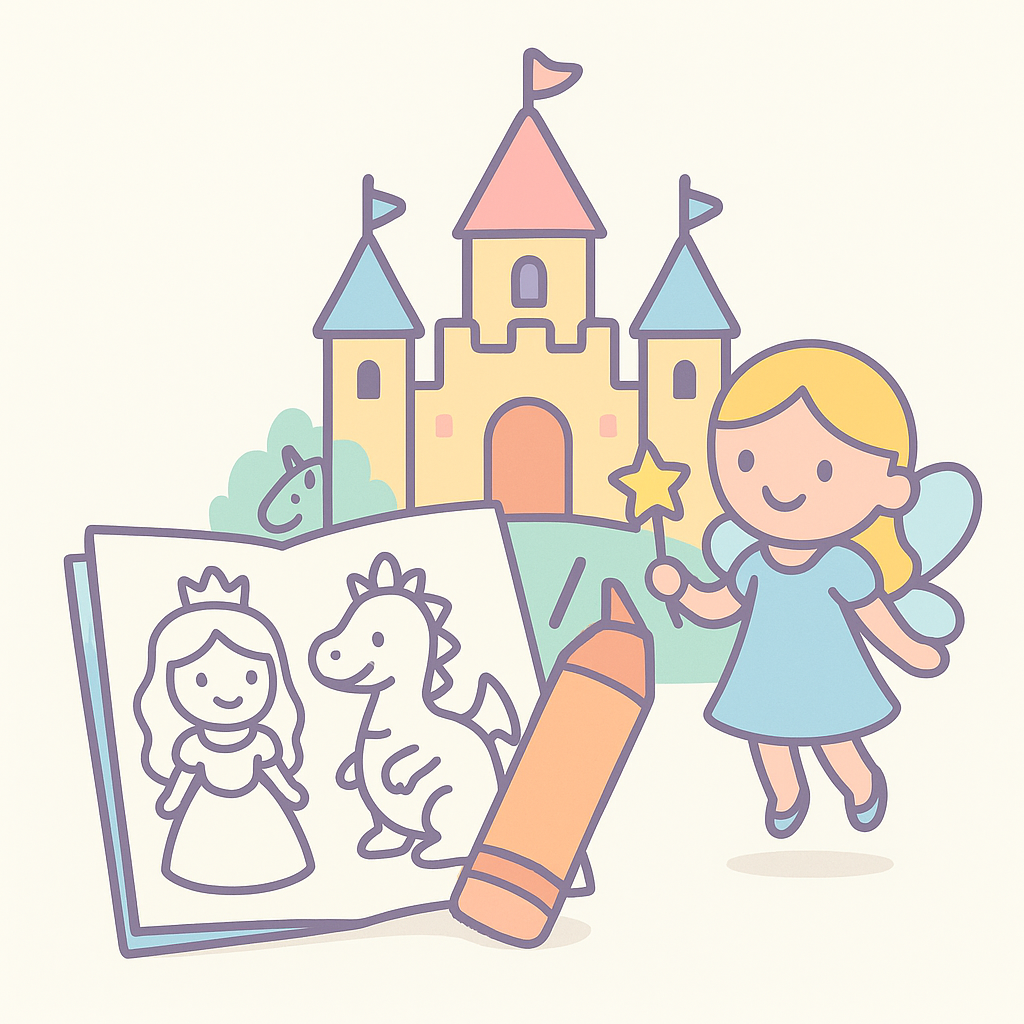 Fairy Tale Coloring Pages cover image