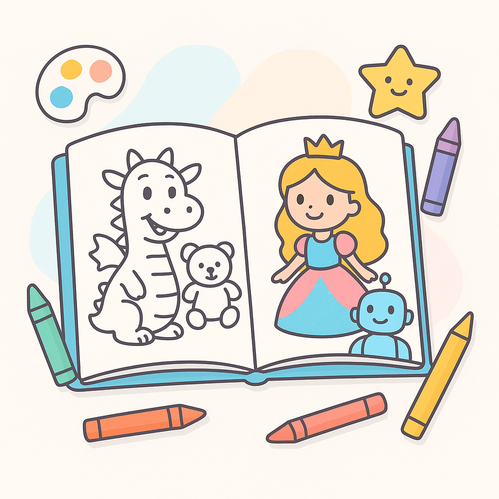 Storybook Character Coloring Pages cover image