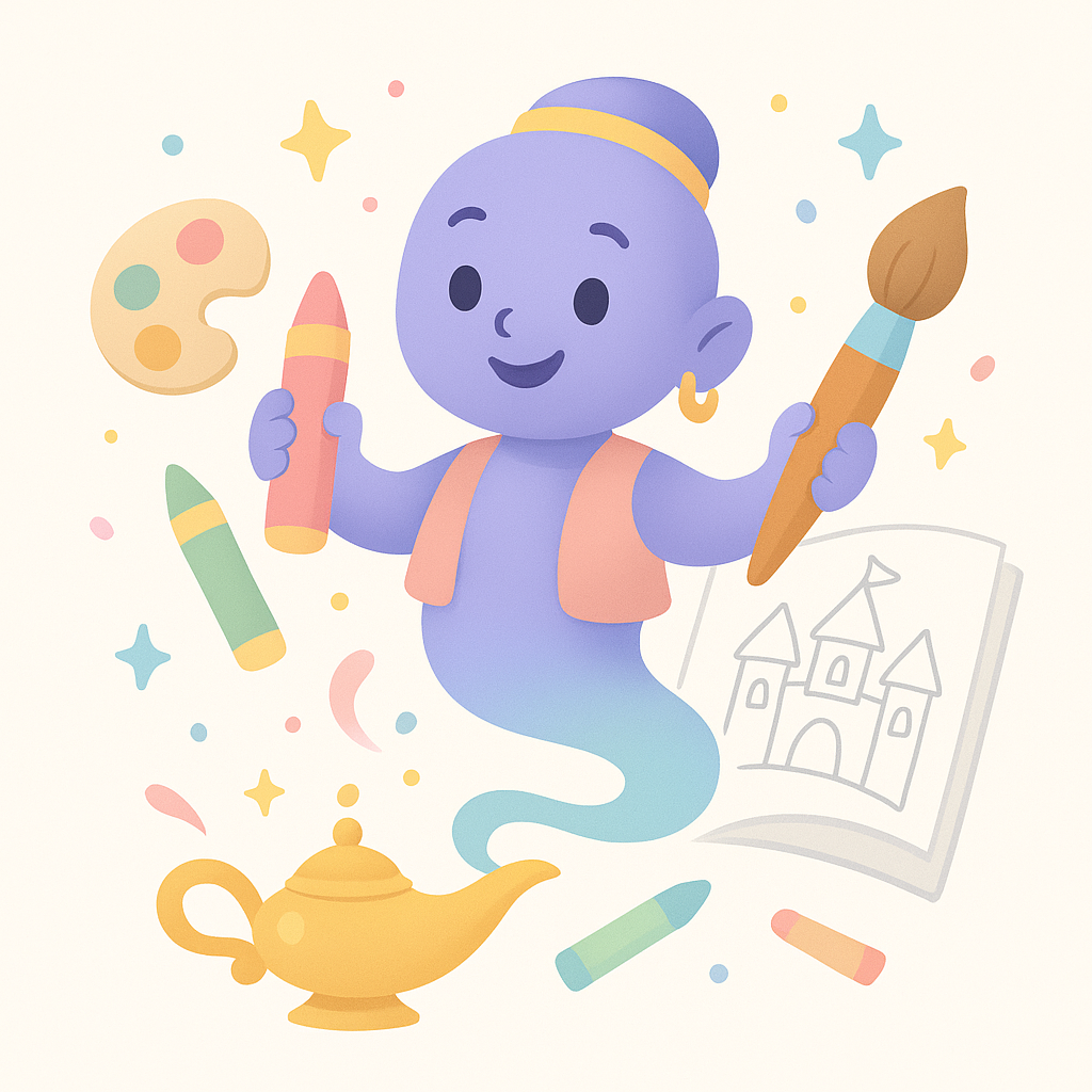 Genie Coloring Pages cover image
