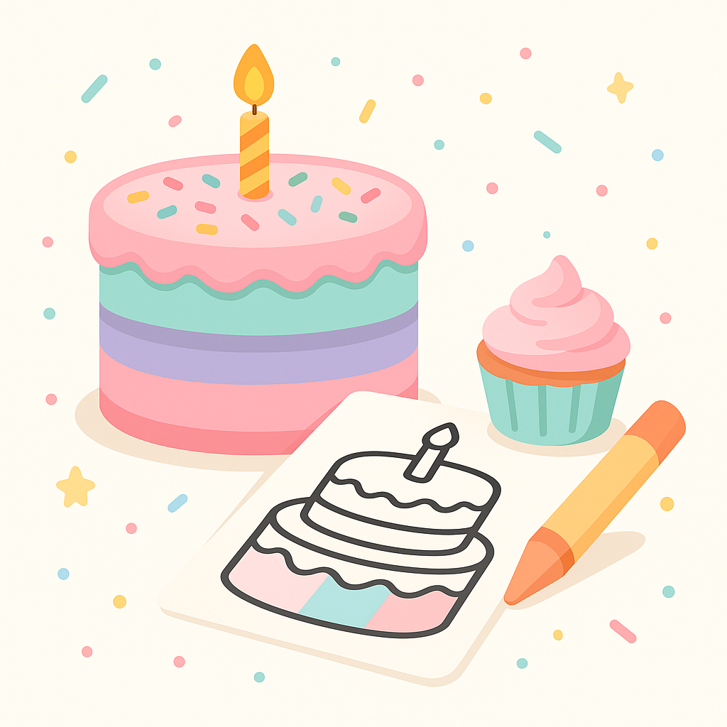 Cake Coloring Pages cover image