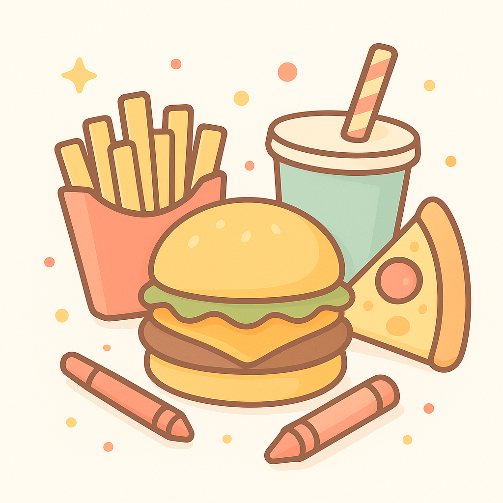 Fast Food Coloring Pages cover image