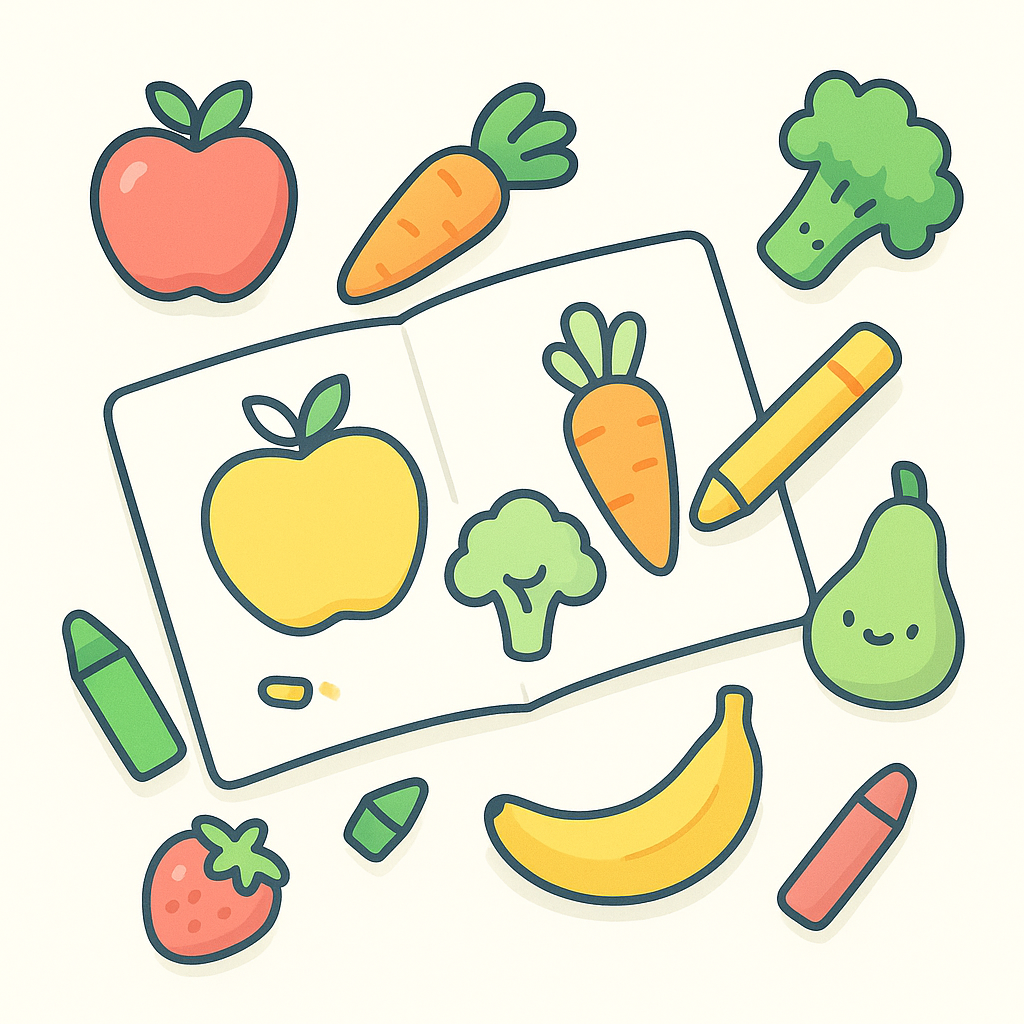 Healthy Food Coloring Pages cover image