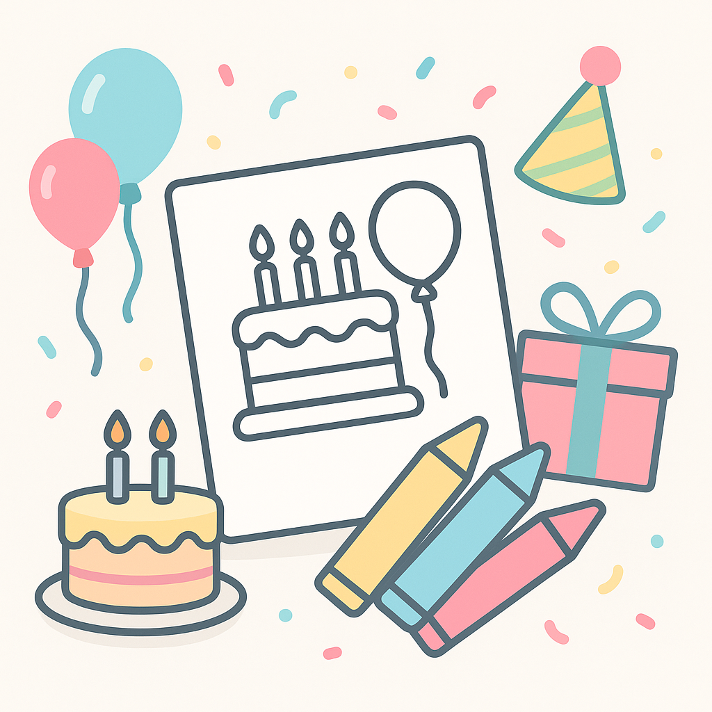 Birthday Coloring Pages cover image