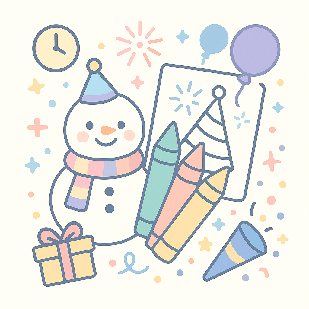 New Year Coloring Pages cover image