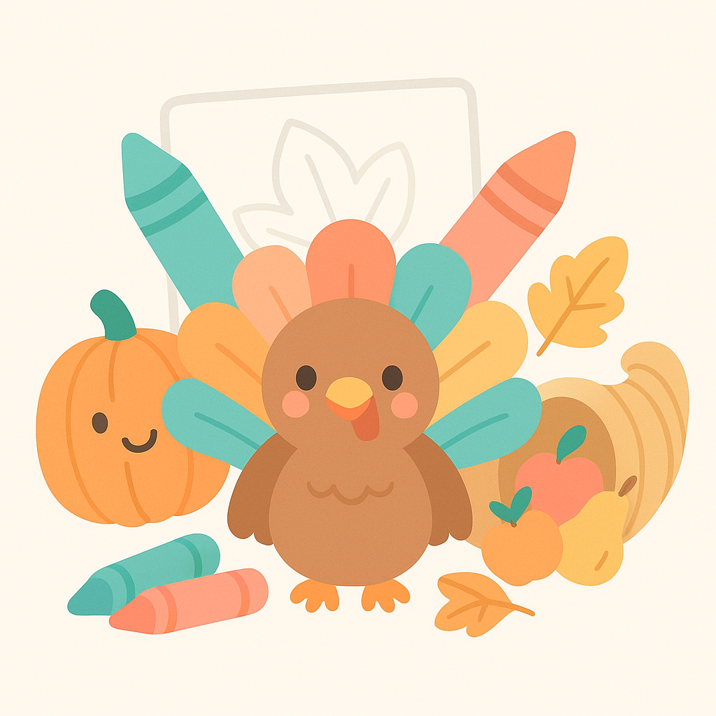 Thanksgiving Coloring Pages cover image