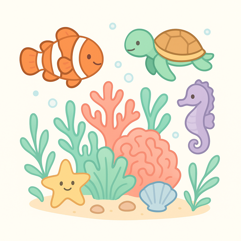 Coral Reef Coloring Pages cover image