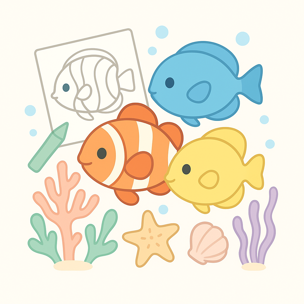 Tropical Fish Coloring Pages cover image