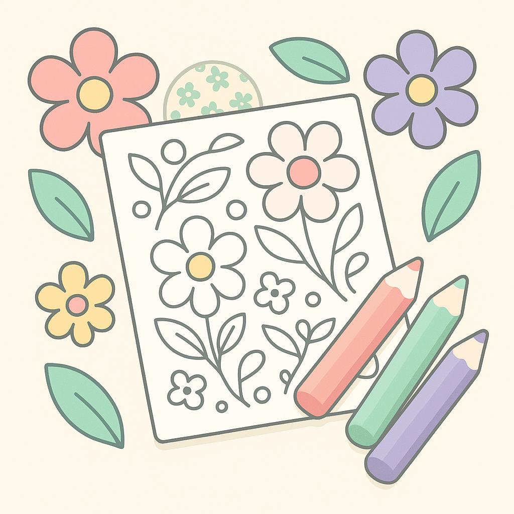 Floral Pattern Coloring Pages cover image