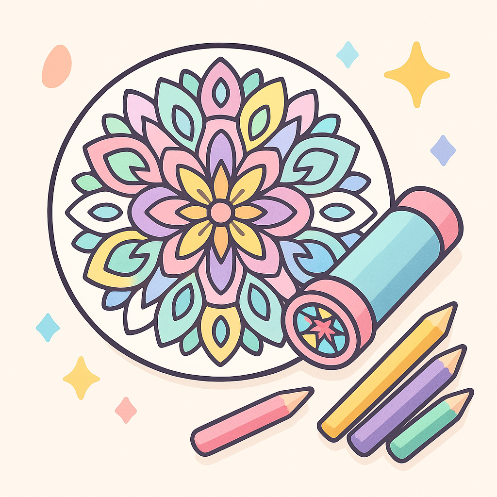 Kaleidoscope Coloring Pages cover image