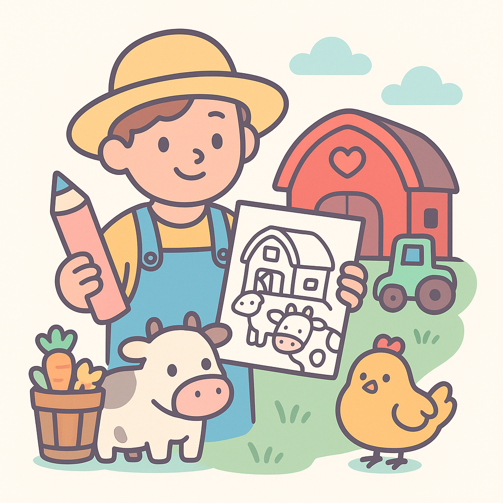 Farmer Coloring Pages cover image