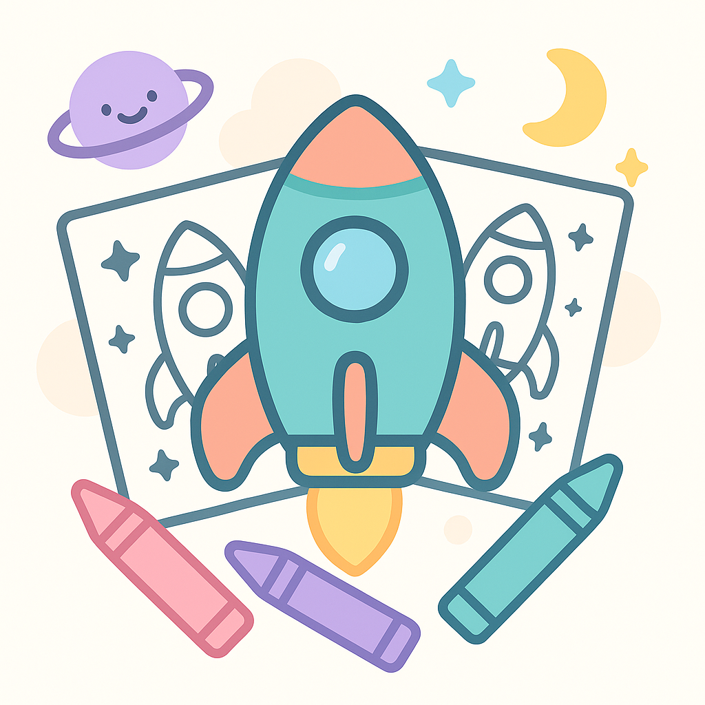 Rocket Coloring Pages cover image