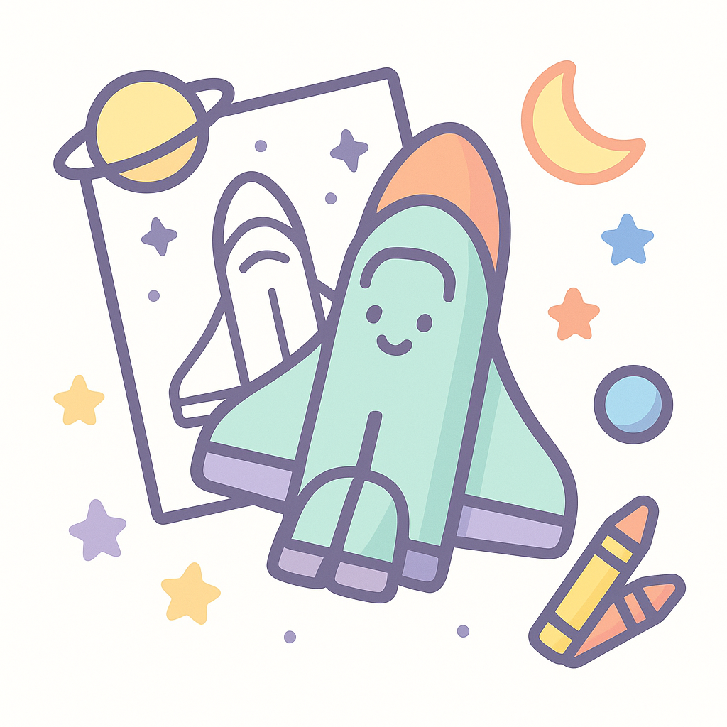 Space Shuttle Coloring Pages cover image