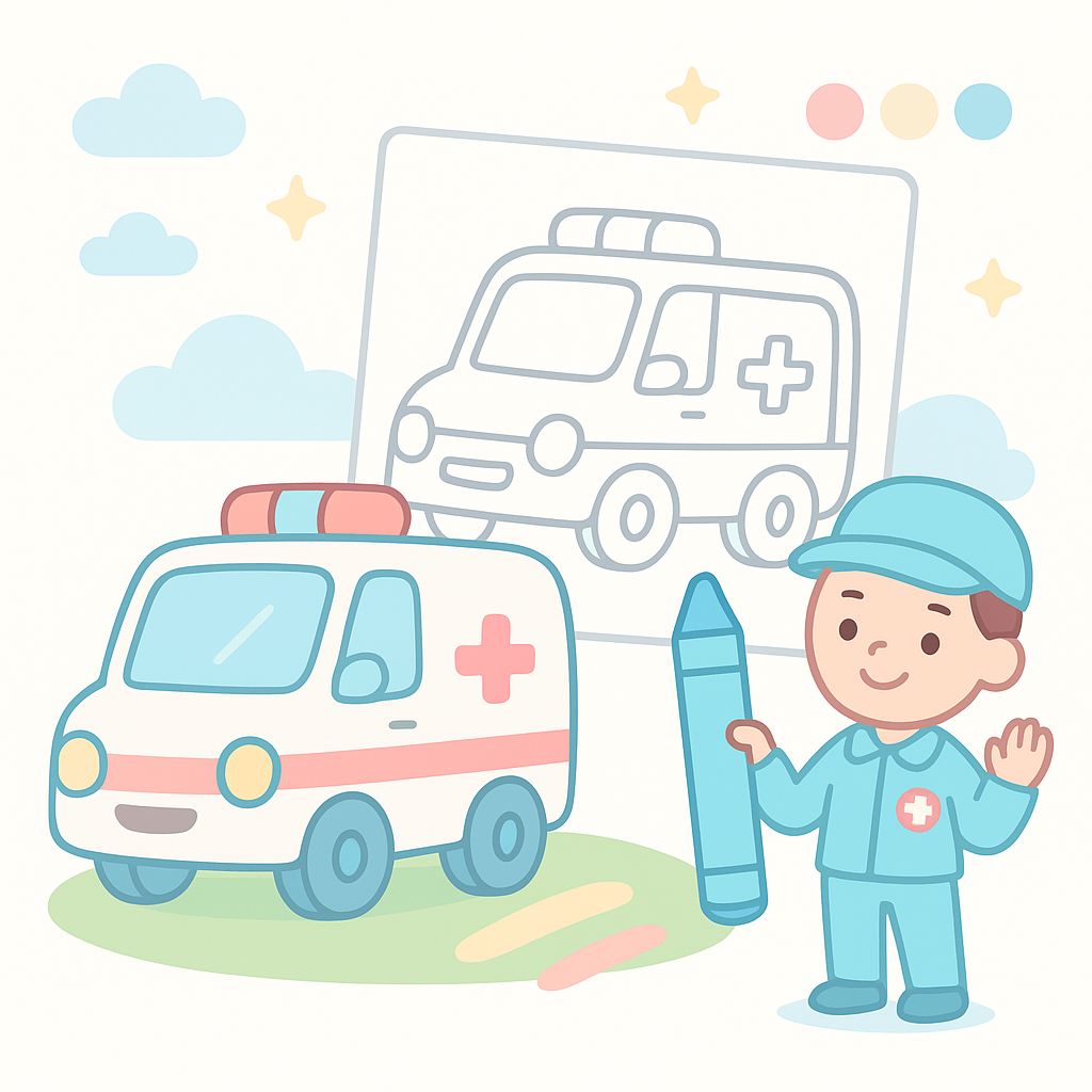 Ambulance Coloring Pages cover image