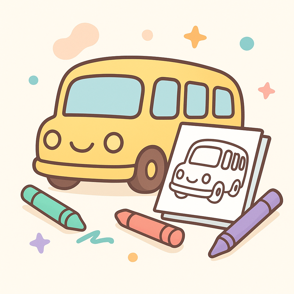 Bus Coloring Pages cover image