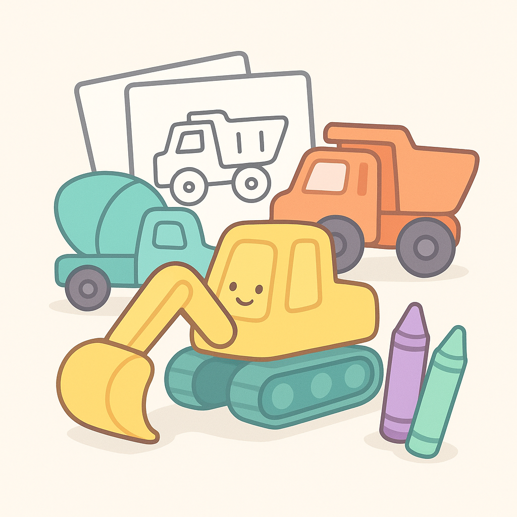 Construction Vehicle Coloring Pages cover image