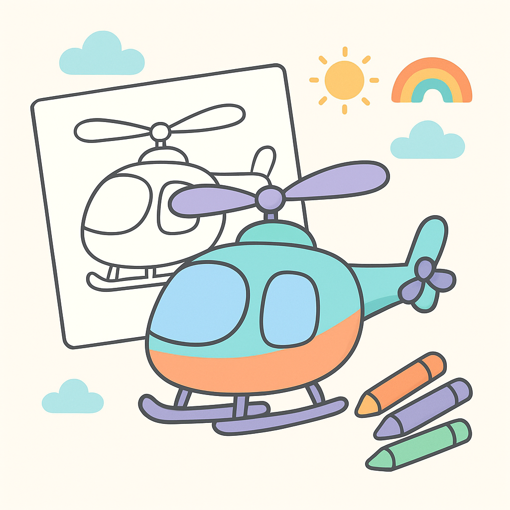 Helicopter Coloring Pages cover image