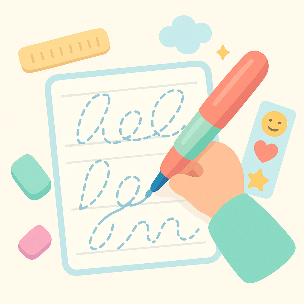 Uppercase Cursive Letters banner