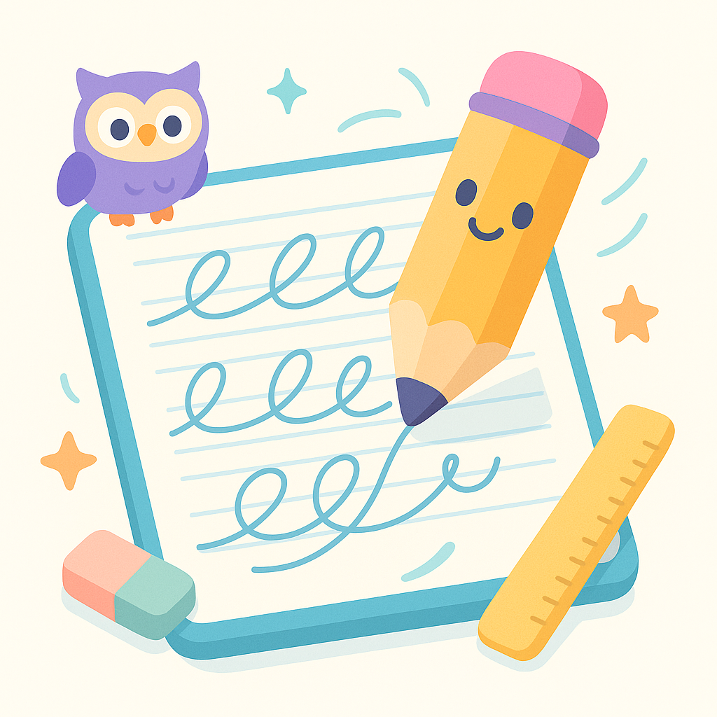 Cursive Word Practice banner