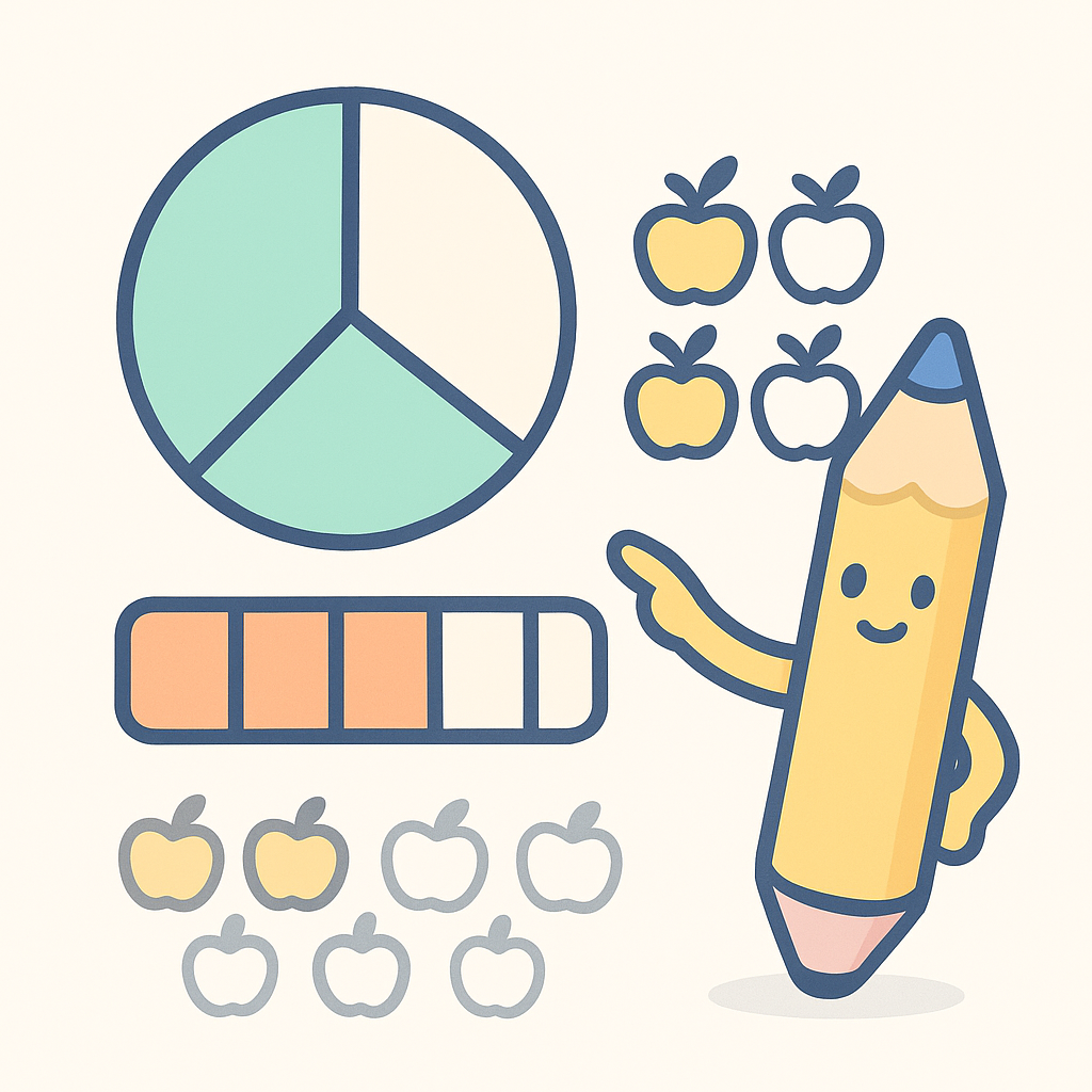 Identifying Fractions Worksheets cover image