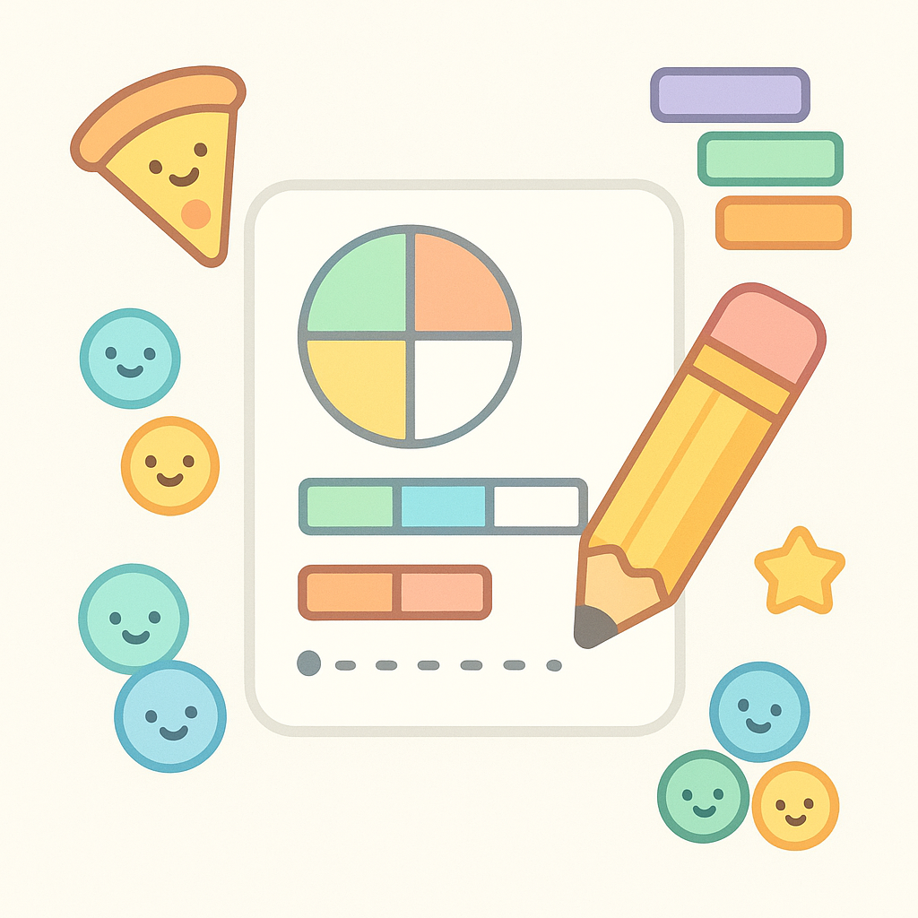 Writing Fractions Worksheets cover image