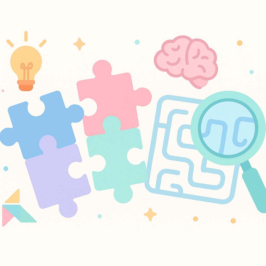 Free Printable Puzzles & Brain Teasers for Kids banner