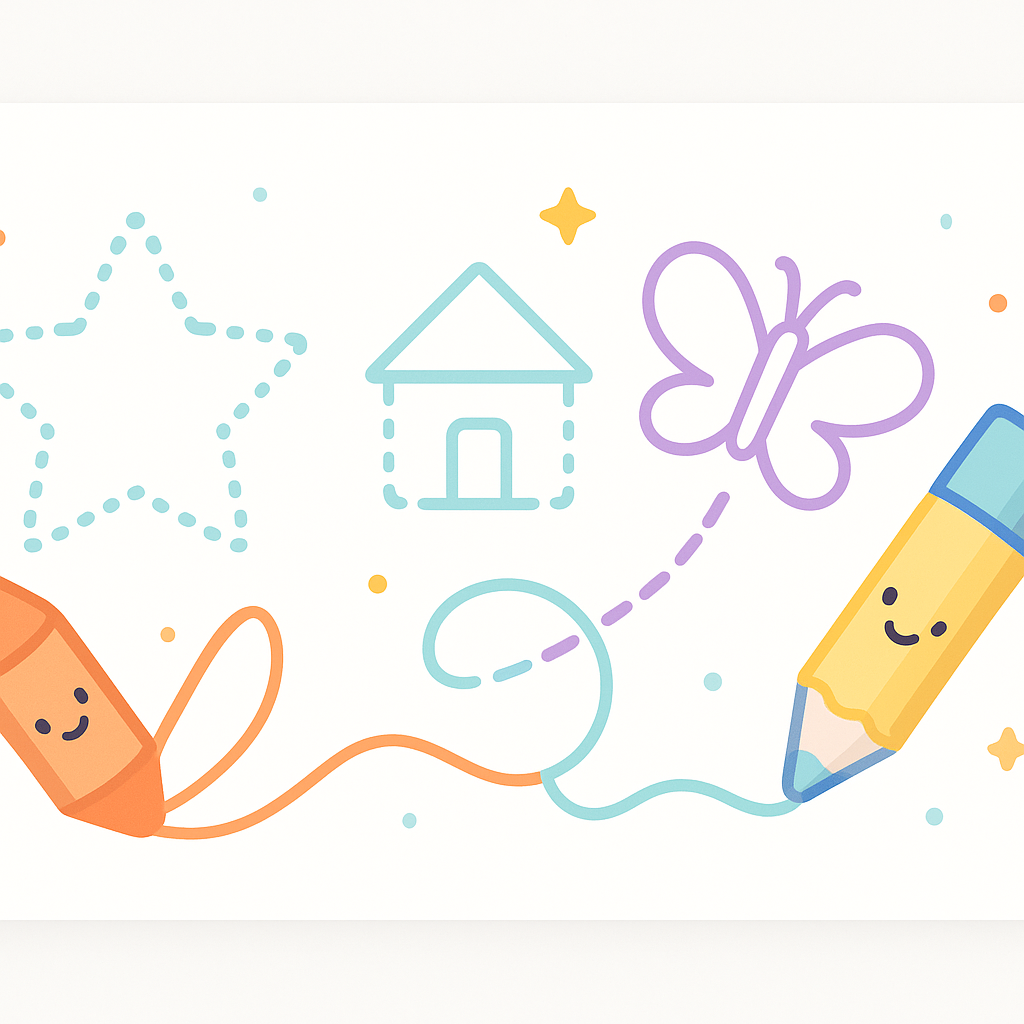 Line Tracing Worksheets cover image