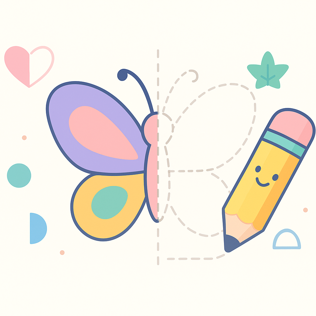 Symmetry Drawing Worksheets cover image