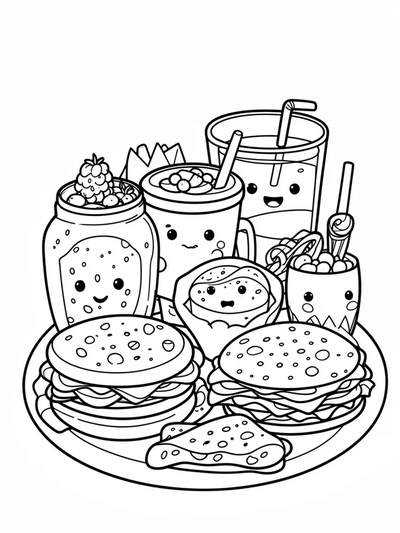 Food & Drink Coloring Page thumbnail