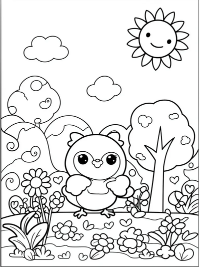 Nature & Seasons Coloring Page thumbnail