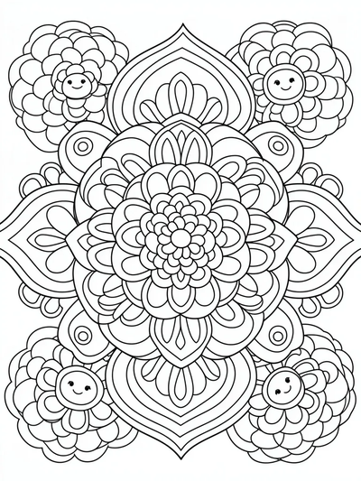 Pattern & Mandala Coloring Page thumbnail