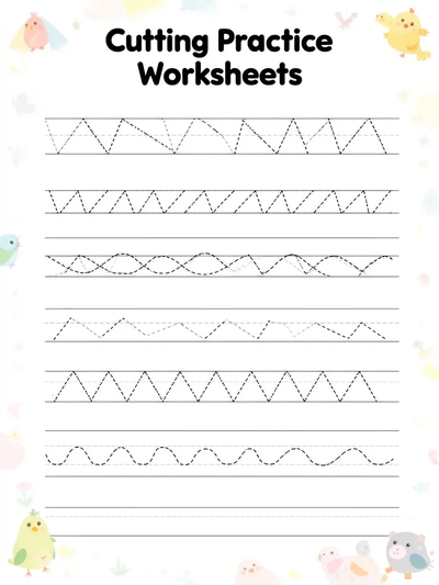 Cutting Practice Worksheets Activity Sheet thumbnail