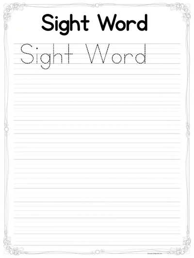 Sight Word Practice Sheet thumbnail