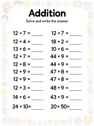 Addition Worksheet thumbnail