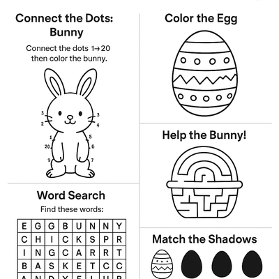 Easter Activity Sheets Activity Sheet thumbnail