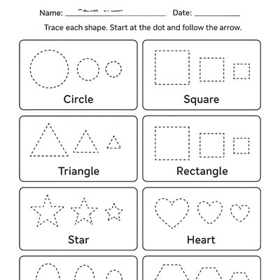 Shape Tracing Worksheets Activity Sheet thumbnail